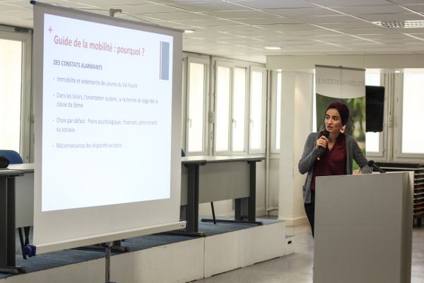 Présentation du site guidedelamobilité.com par Mariame Tighanimine, lauréate de l’institut du Service Civique, et co-fondatrice de Babelprogramme